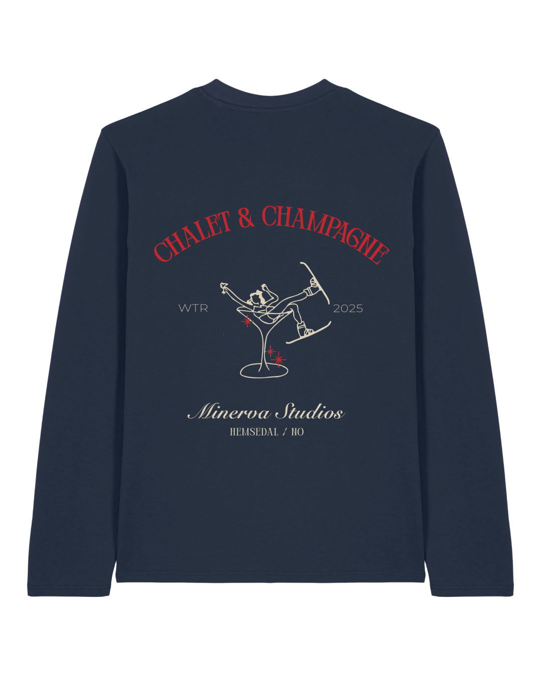 Chalet & Champagne Long Sleeve Shirt - Navy