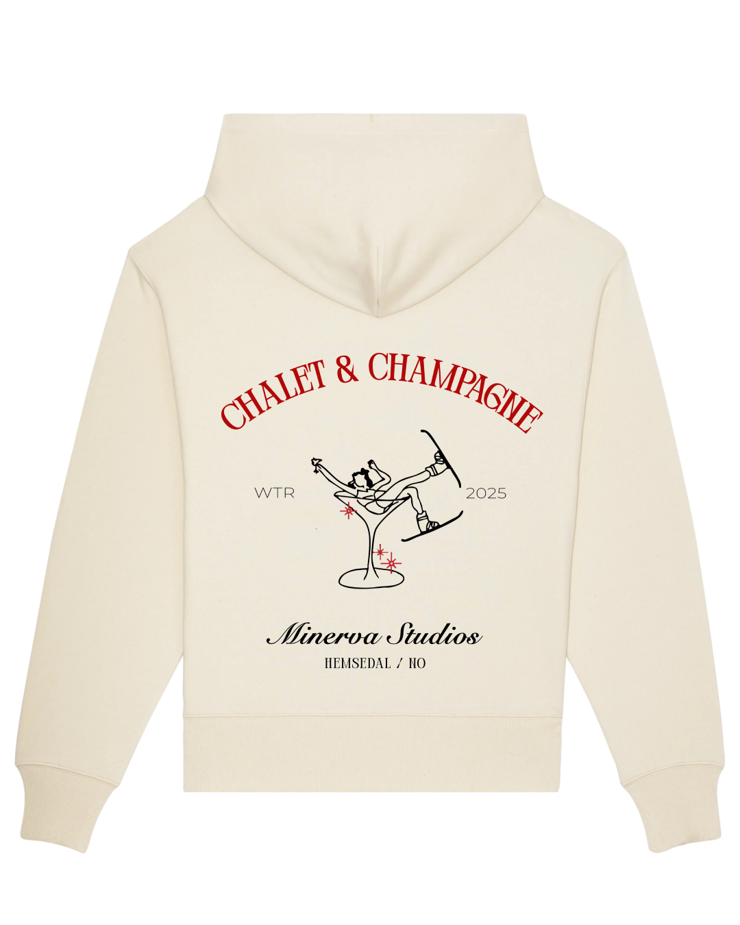 Chalet & Champagne Hoodie - Natural