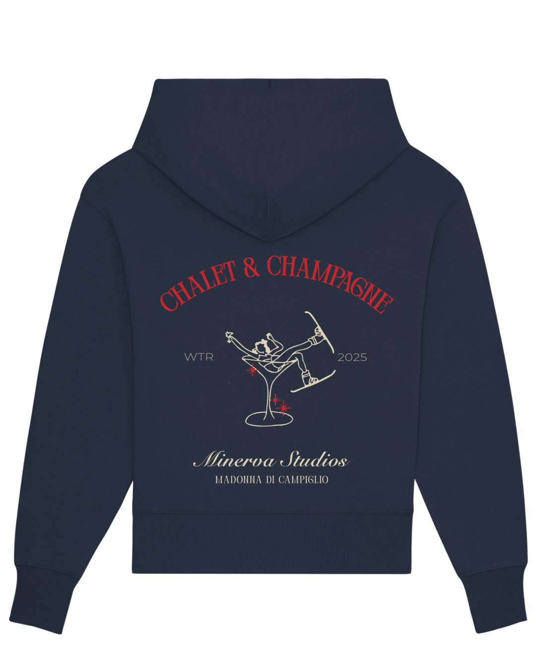 Chalet & Champagne Hoodie Navy