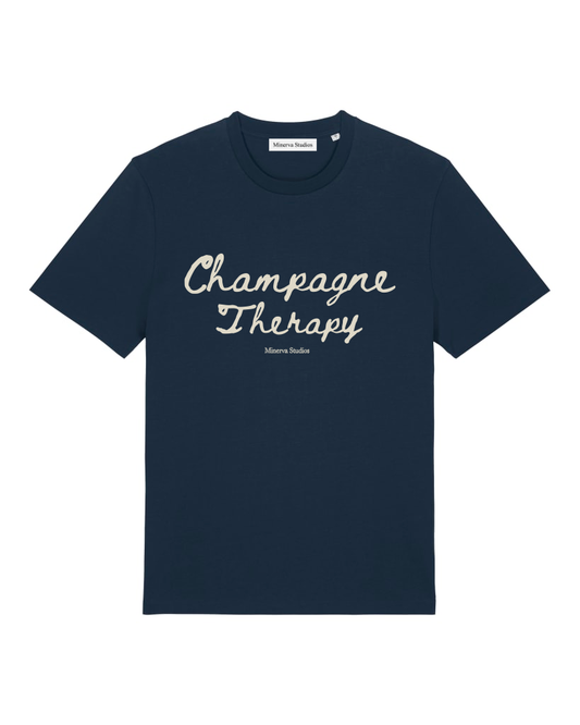 Champagne Therapy T-Shirt - Navy